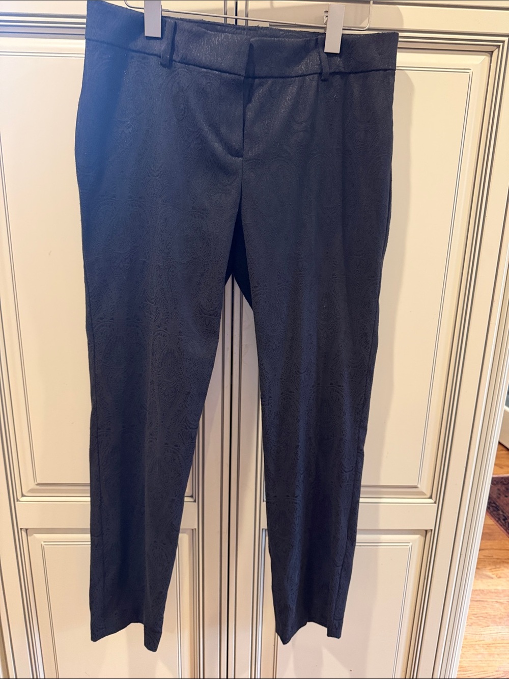 Ann Taylor woman’s Black Dress Pants - Classic Tailored Fit- textured pattern